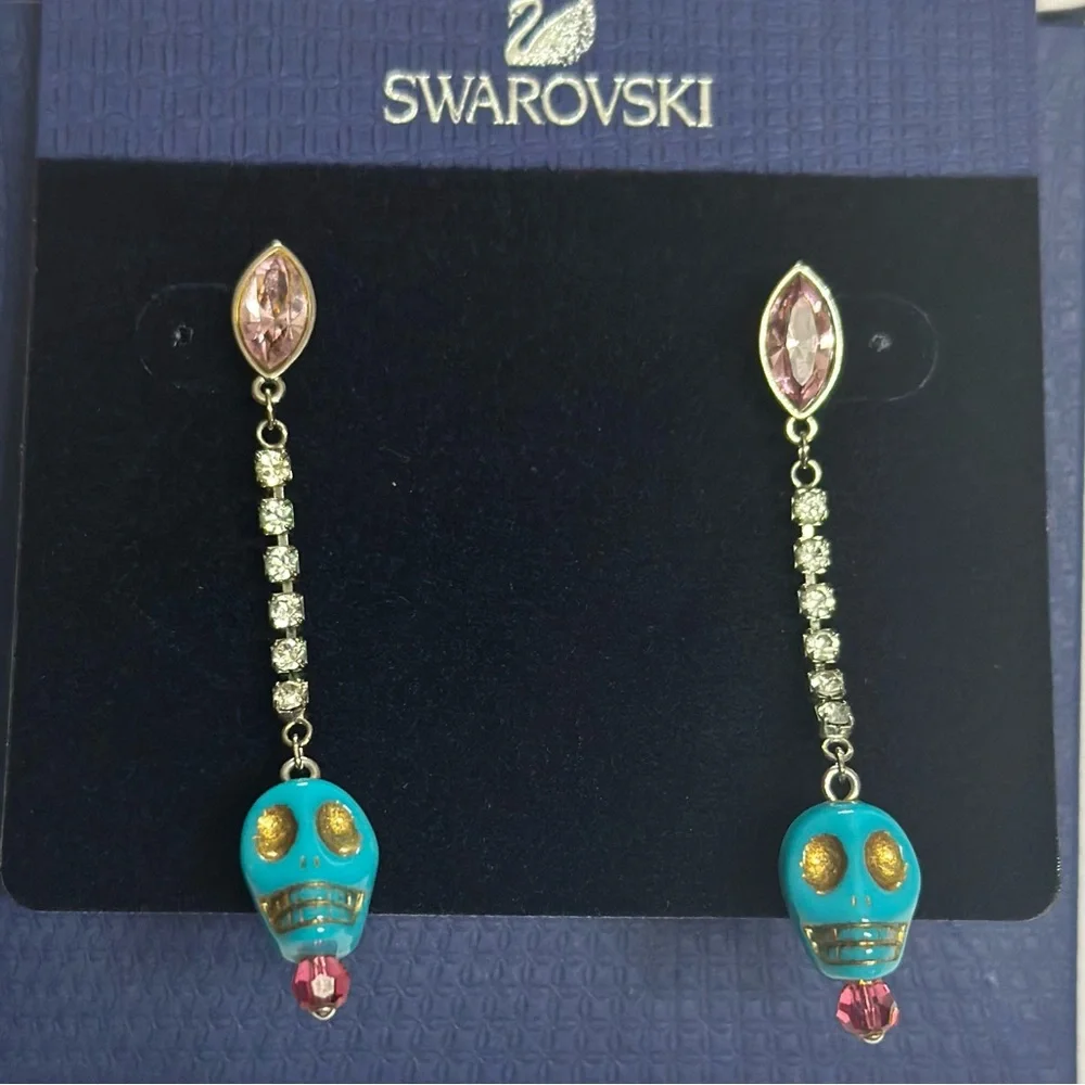 Swarovski Sugar Skull Drop earrings - Picture 2 of 8